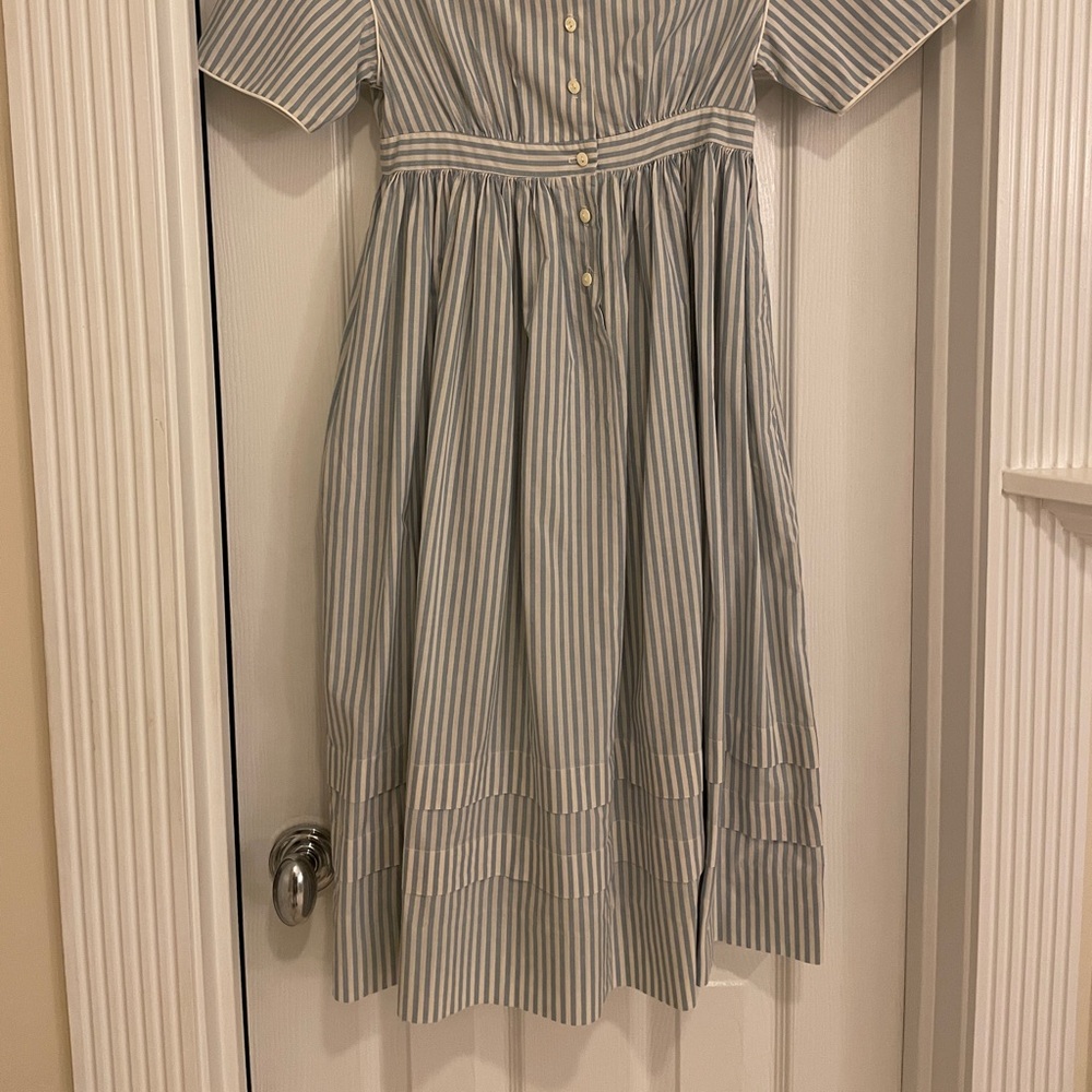 Classic Striped Kids Dress in Gray